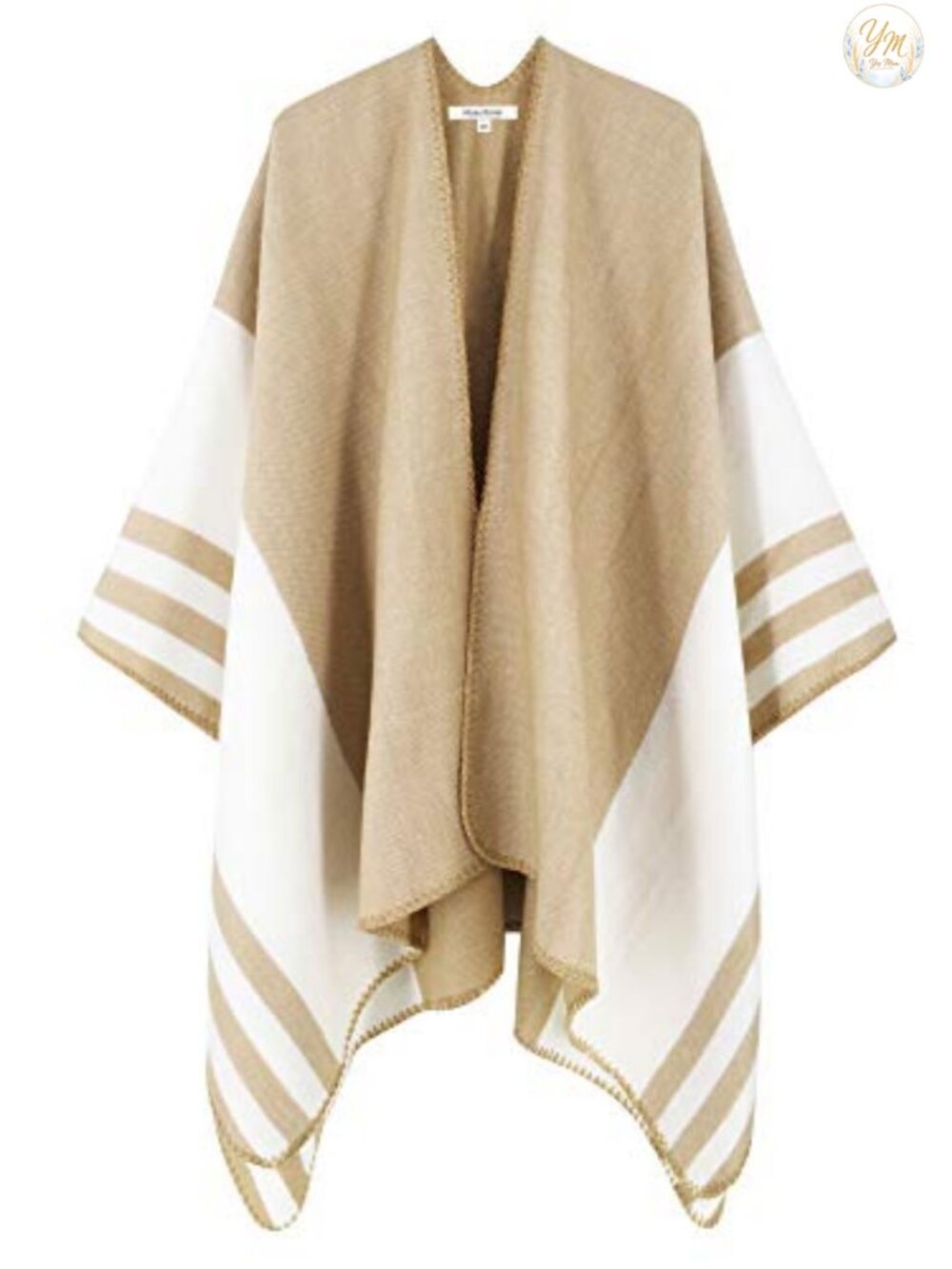 100% Acrylic Open Front Plaid Shawl Wrap Poncho Cape for Fall Winter